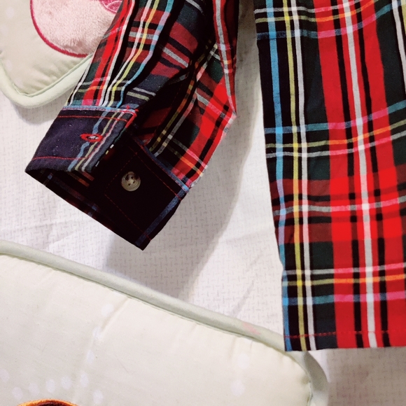 🧮6/$20 Great Guy Boys Plaid Button Up Dress Shirt Sz. 18 mos - Picture 3 of 7